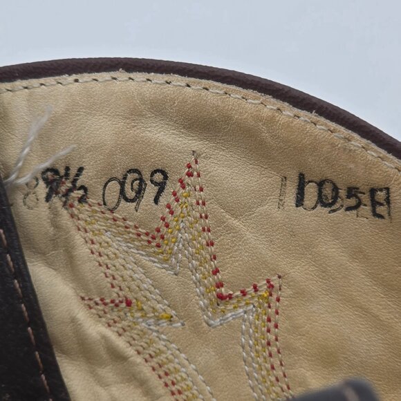 Bull Rider Men 9.5 Unique Color Golden Yellow Brown Leather Cowboy Western Boots - Picture 11 of 16